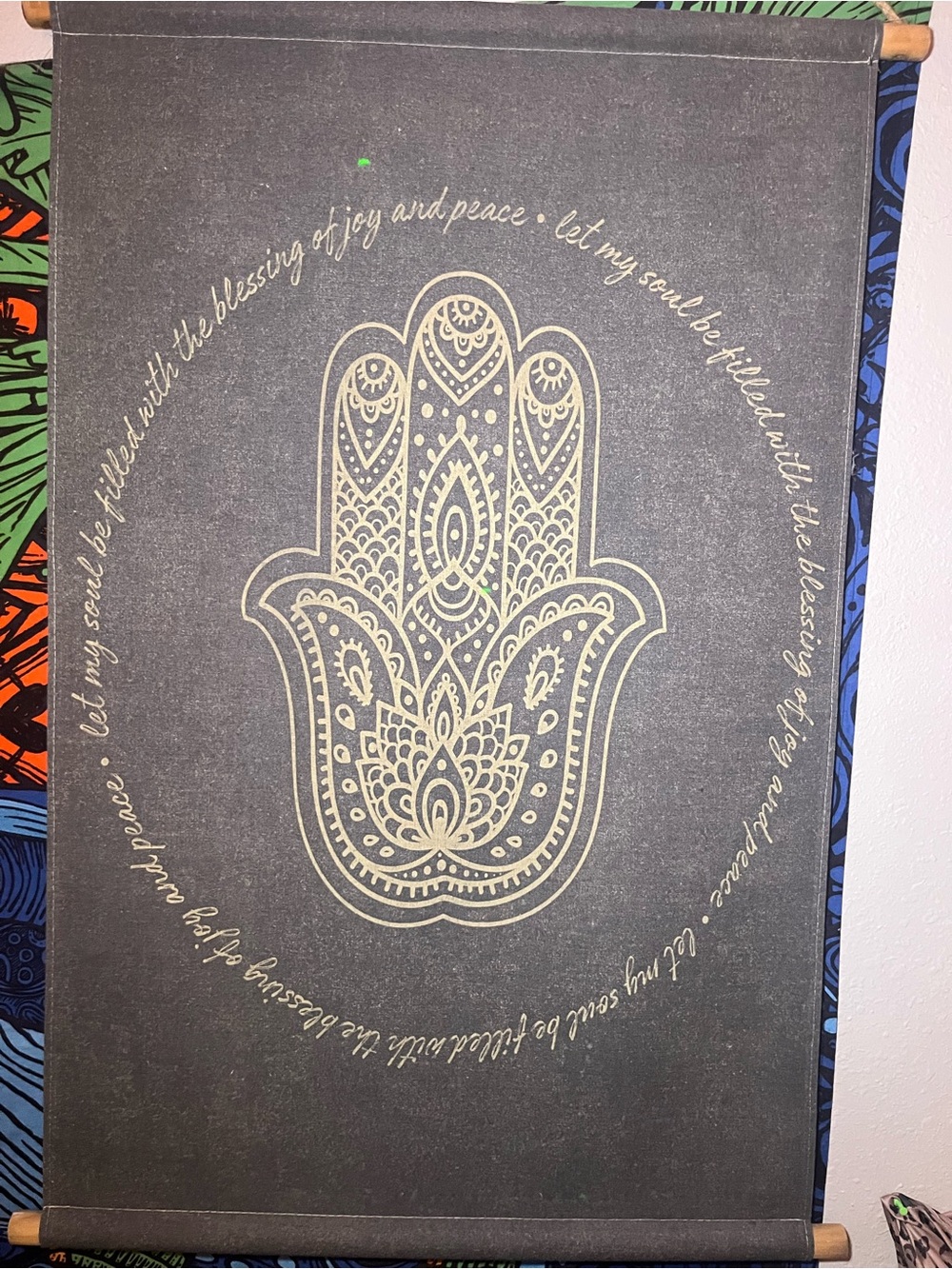 Hand of Hamsa Protection Boho Wall Tapestry